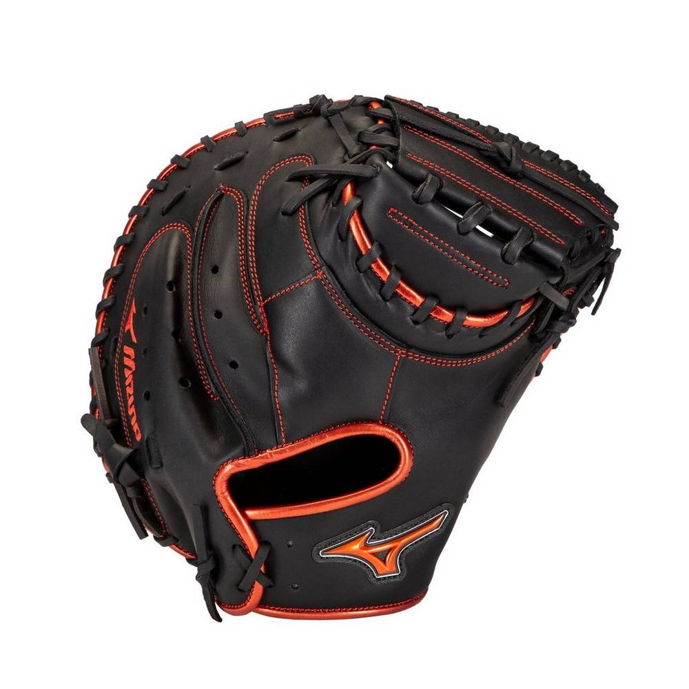 Mizuno Men's MVP Prime SE Baseball Catcher’s Mitt 34" Black/Red (312878-FVO)